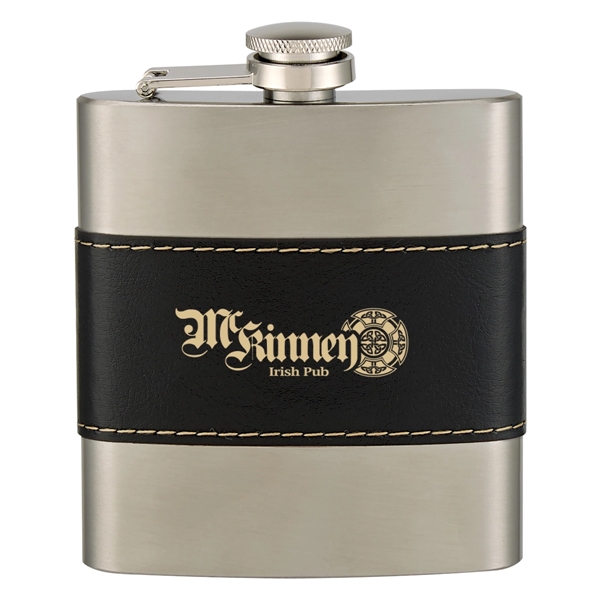 6 oz. stainless steel flask with a self-attached, screw-on, spill-resistant lid.... from ASI 61125 Hit Promotional Products / Hit®