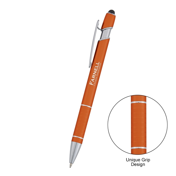 Varsi Incline pen made of aluminum with plunger-action mechanism, a stylus,... from ASI 61125 Hit Promotional Products / Hit®