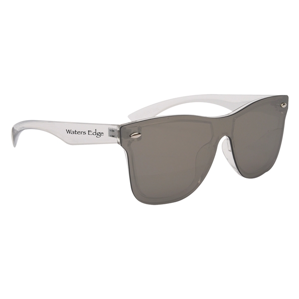 Sunglasses with shield mirrored UV400 lenses that provide 100% UVA and... from ASI 61125 Hit Promotional Products / Hit®