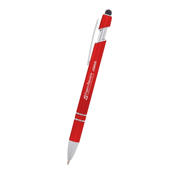 Plunger-action ballpoint pen with a stylus on top... from ASI 61125 Hit Promotional Products / Hit®