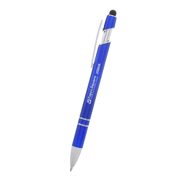 Plunger-action ballpoint pen with a stylus on top... from ASI 61125 Hit Promotional Products / Hit®