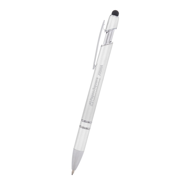 Plunger-action ballpoint pen with a stylus on top... from ASI 61125 Hit Promotional Products / Hit®