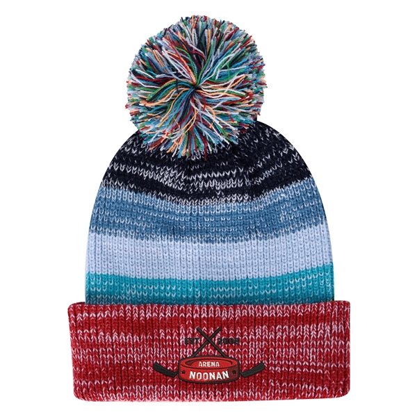 Rainbow-colored beanie made of 100% acrylic with cuff; one size fits... from ASI 61125 Hit Promotional Products / Hit®