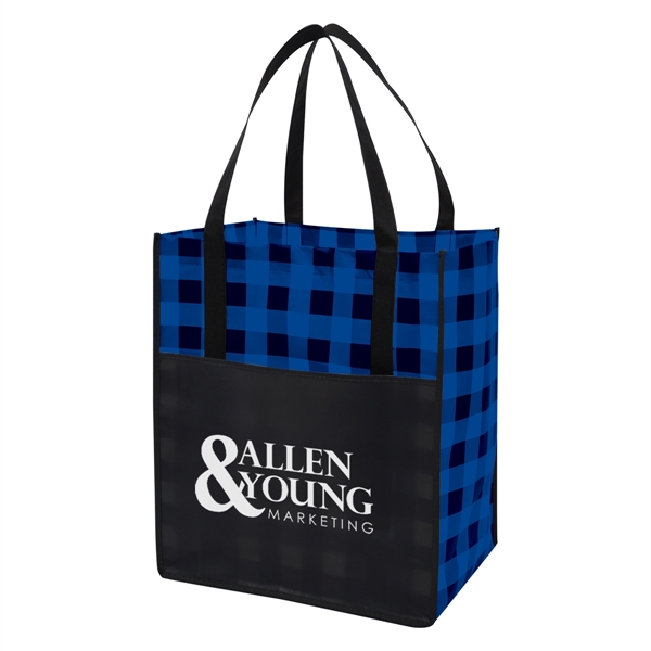 Northwoods laminated non-woven tote bag with long handles for comfortably carrying... from ASI 61125 Hit Promotional Products / Hit®