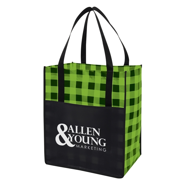 Northwoods laminated non-woven tote bag with long handles for comfortably carrying... from ASI 61125 Hit Promotional Products / Hit®