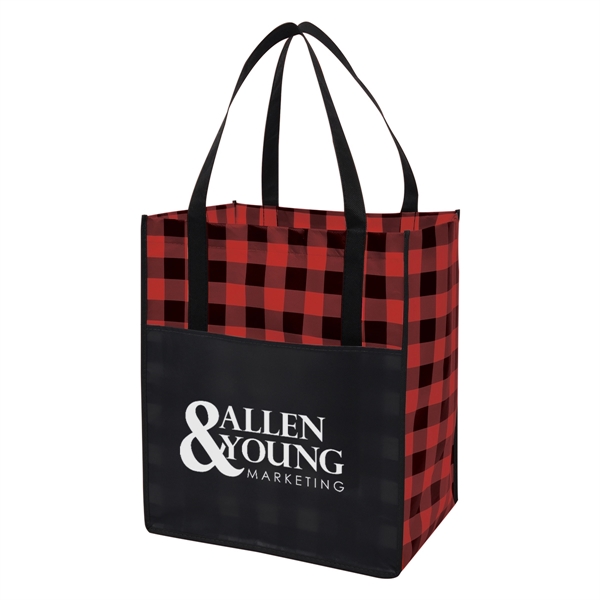 Northwoods laminated non-woven tote bag with long handles for comfortably carrying... from ASI 61125 Hit Promotional Products / Hit®
