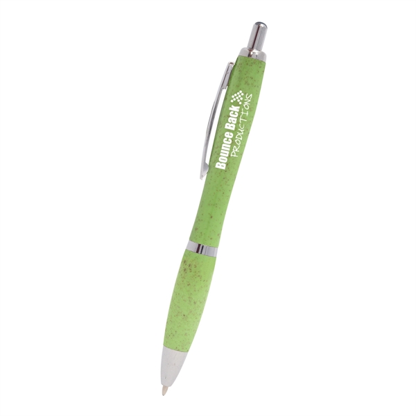 Plunger-action ballpoint pen made of straw polypropylene... from ASI 61125 Hit Promotional Products / Hit®