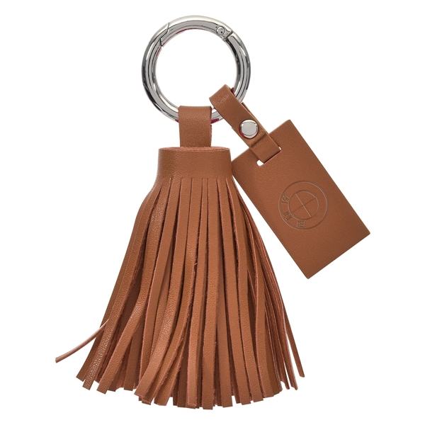 Tassel key ring with a round carabiner attachment for a unique... from ASI 61125 Hit Promotional Products / Hit®