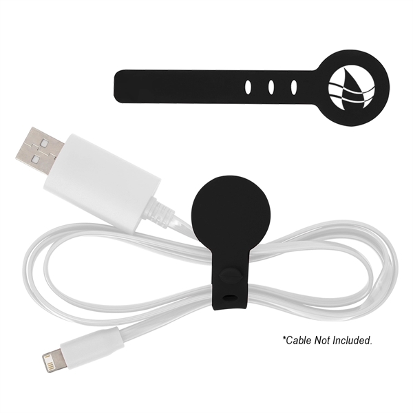 Adjustable silicone cable tie for keeping things like cords and earbuds... from ASI 61125 Hit Promotional Products / Hit®