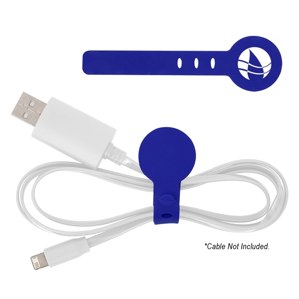 Adjustable silicone cable tie for keeping things like cords and earbuds... from ASI 61125 Hit Promotional Products / Hit®