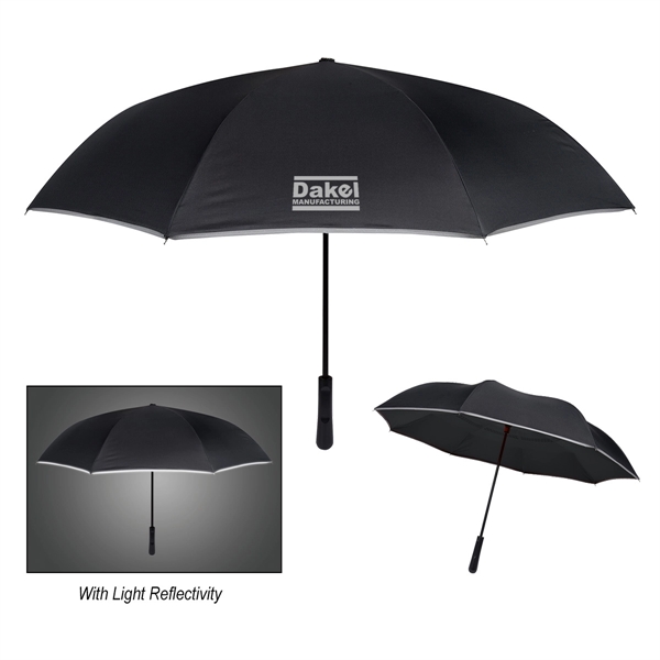 Inversion umbrella with an inverted design, contrasting underside, and reflective edge.... from ASI 61125 Hit Promotional Products / Hit®