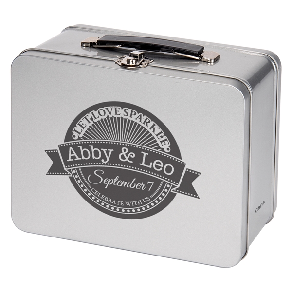 Throwback tin lunch box for taking your meal to work or... from ASI 61125 Hit Promotional Products / Hit®