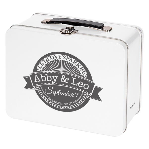 Throwback tin lunch box for taking your meal to work or... from ASI 61125 Hit Promotional Products / Hit®