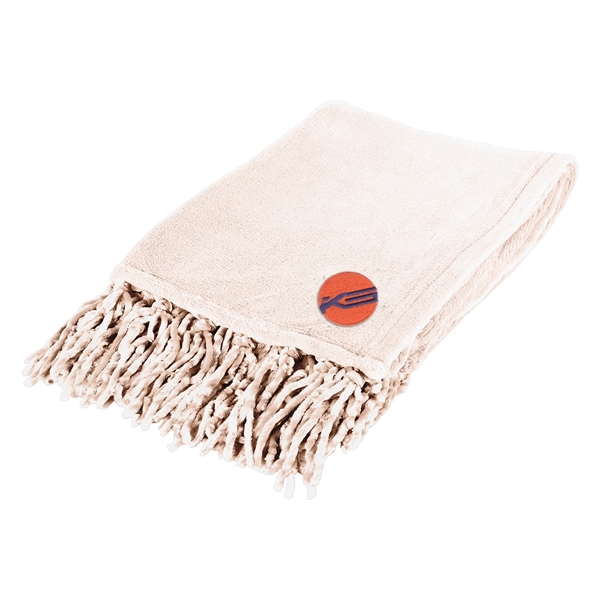 Chateau Chenille fringed blanket for adding a decorative accent or keeping... from ASI 61125 Hit Promotional Products / Hit®