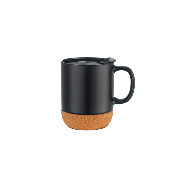 4.17"x3.35" 12oz Cork Base Ceramic Mug with Lid... from ASI 36558 Aprons, Etc.