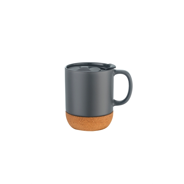 4.17"x3.35" 12oz Cork Base Ceramic Mug with Lid... from ASI 36558 Aprons, Etc.