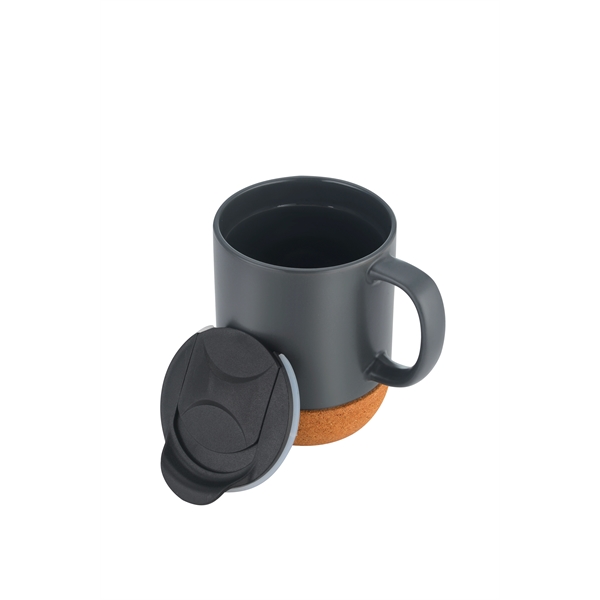 4.17"x3.35" 12oz Cork Base Ceramic Mug with Lid... from ASI 36558 Aprons, Etc.