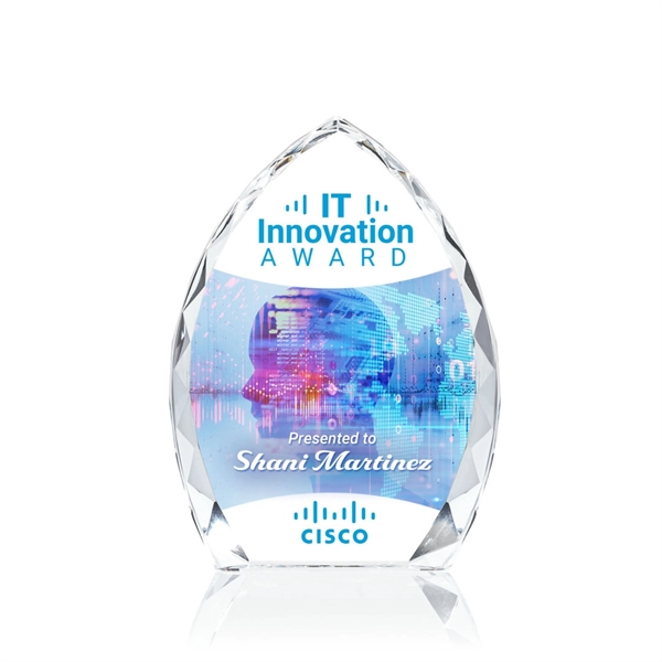 Elegant, prism-shaped optical award designed with beautiful bevels cascading around the... from ASI 84592 St Regis Group / St Regis