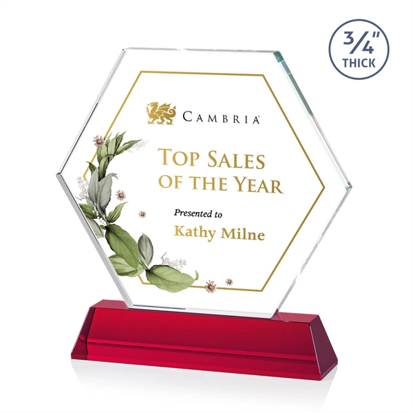 The Ralston Optical Crystal VividPrint™ Award on a tall tapered optical... from ASI 84592 St Regis Group / St Regis