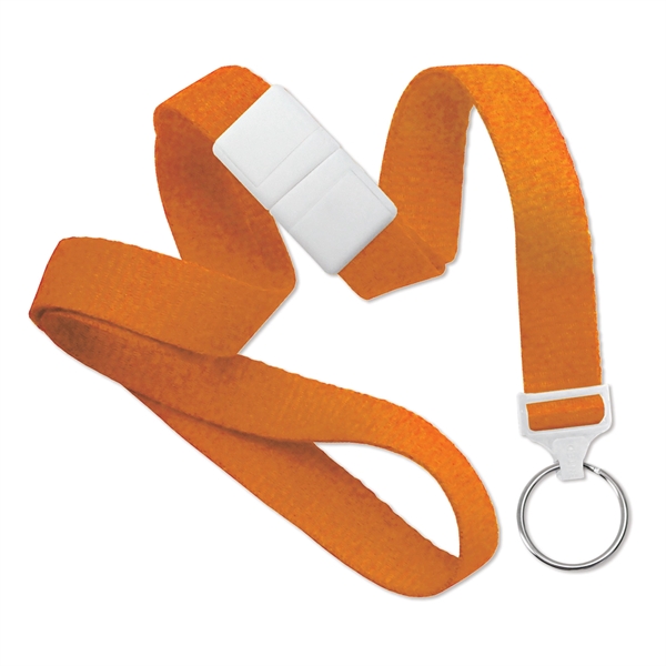 Available Same Day! This blank flat ribbed polyester lanyard comes with... from ASI 79898 Promovision / PROMOVISION