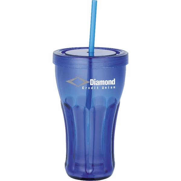 Fountain Soda 16oz Tumbler with Straw... from ASI 42424 ZZ DROPPED -Bullet