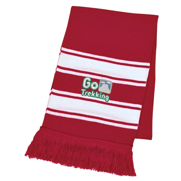 Two Tone Knit Scarf with Fringe.... from ASI 61125 Hit Promotional Products / Hit®
