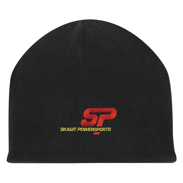 Double Layer Fleece Beanie.  100% Polyester Fleece.  One Size... from ASI 61125 Hit Promotional Products / Hit®