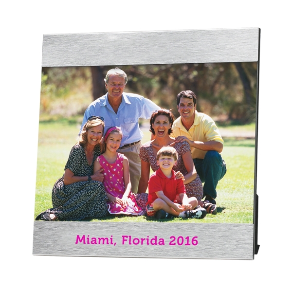 Aluminum photo frame, holds 4 x 6 photo.... from ASI 61125 Hit Promotional Products / Hit®