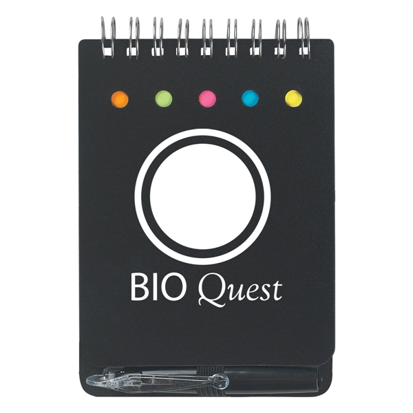 Spiral jotter with sticky notes, flags & pen.... from ASI 61125 Hit Promotional Products / Hit®