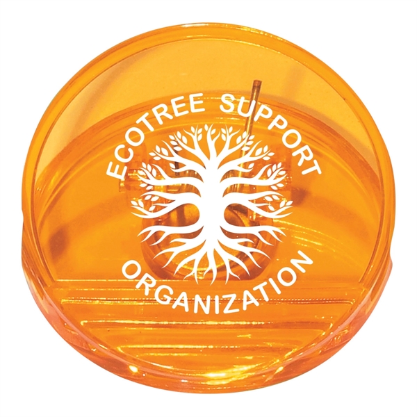 Round shape clip, spring loaded hinge and magnet on back side.... from ASI 61125 Hit Promotional Products / Hit®