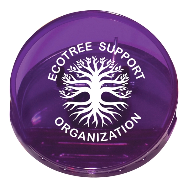 Round shape clip, spring loaded hinge and magnet on back side.... from ASI 61125 Hit Promotional Products / Hit®