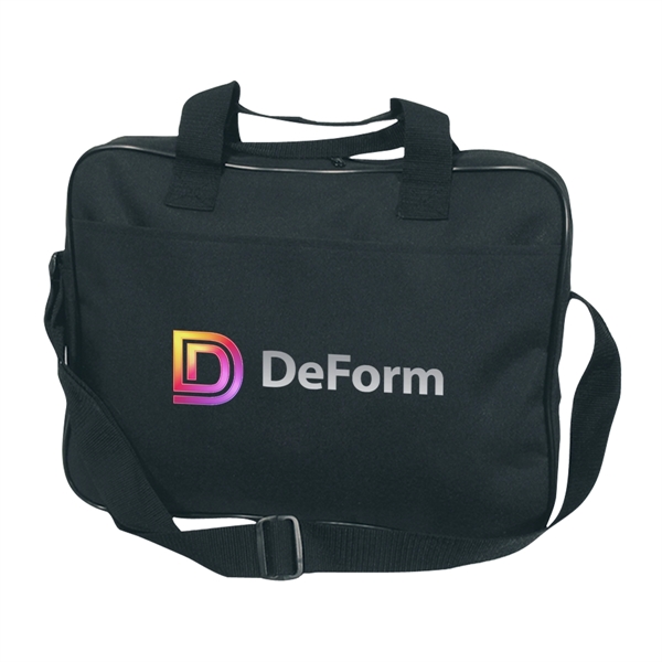 Briefcase with extra strong nylon zippers, made of 600 Denier Polyester.... from ASI 61125 Hit Promotional Products / Hit®