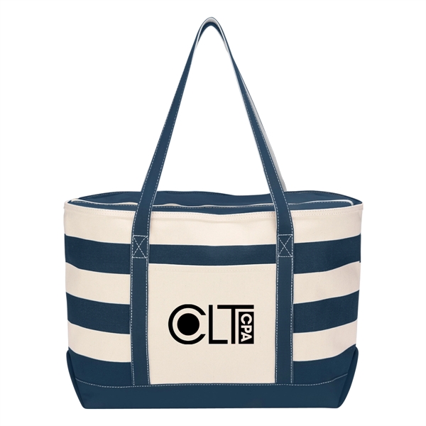 Cotton Canvas Nautical Tote.  18 oz. Cotton Canvas.  Front... from ASI 61125 Hit Promotional Products / Hit®