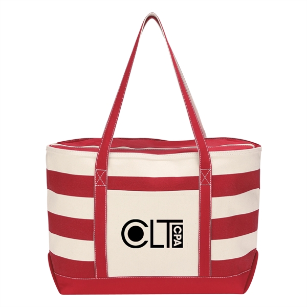 Cotton Canvas Nautical Tote.  18 oz. Cotton Canvas.  Front... from ASI 61125 Hit Promotional Products / Hit®