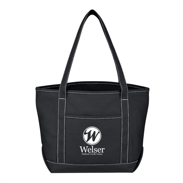 Medium Cotton Canvas Yacht Tote.  24 oz. Canvas.  Outside... from ASI 61125 Hit Promotional Products / Hit®