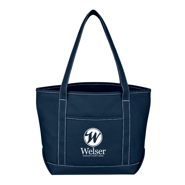 Medium Cotton Canvas Yacht Tote.  24 oz. Canvas.  Outside... from ASI 61125 Hit Promotional Products / Hit®