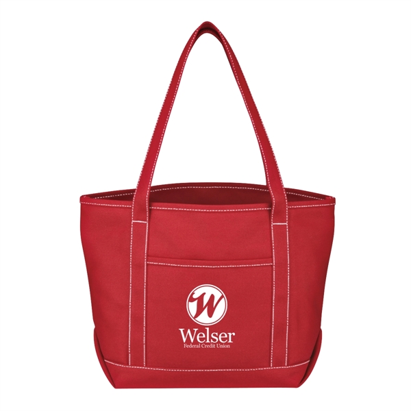 Medium Cotton Canvas Yacht Tote.  24 oz. Canvas.  Outside... from ASI 61125 Hit Promotional Products / Hit®