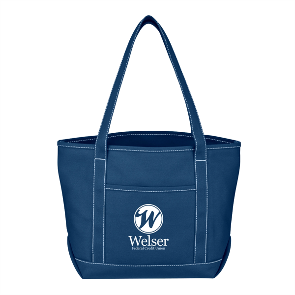 Medium Cotton Canvas Yacht Tote.  24 oz. Canvas.  Outside... from ASI 61125 Hit Promotional Products / Hit®