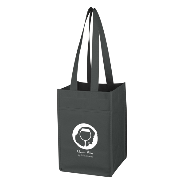 Non-Woven 4 Bottle Wine Tote.  Made of 80 Gram Non-Woven,... from ASI 61125 Hit Promotional Products / Hit®