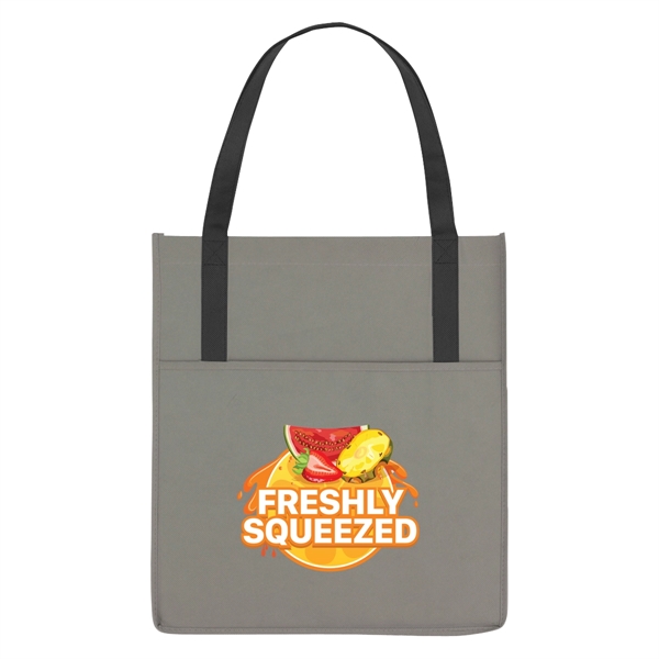 Non-Woven Shopper's Pocket Tote Bag.  Made of 80 Gram Non-Woven,... from ASI 61125 Hit Promotional Products / Hit®