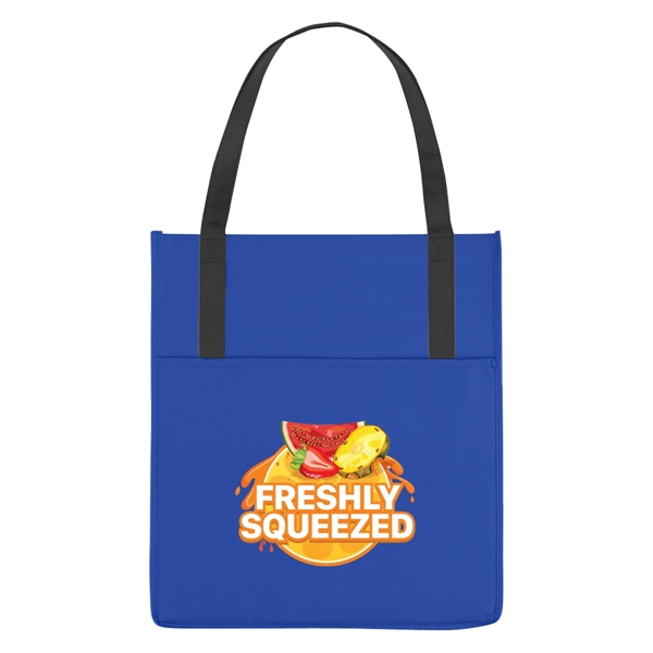 Non-Woven Shopper's Pocket Tote Bag.  Made of 80 Gram Non-Woven,... from ASI 61125 Hit Promotional Products / Hit®