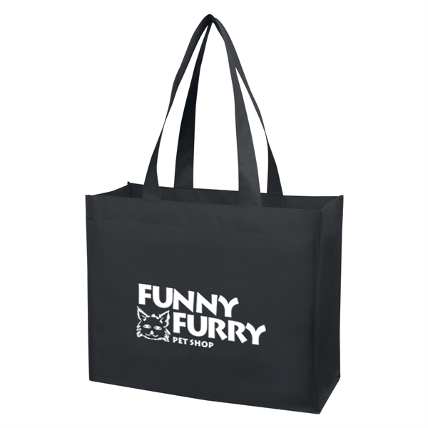 Matte Laminated Non-Woven Shopper Tote.  Made Of 80 Gram Laminated... from ASI 61125 Hit Promotional Products / Hit®