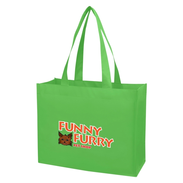 Matte Laminated Non-Woven Shopper Tote.  Made Of 80 Gram Laminated... from ASI 61125 Hit Promotional Products / Hit®