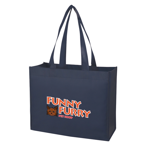 Matte Laminated Non-Woven Shopper Tote.  Made Of 80 Gram Laminated... from ASI 61125 Hit Promotional Products / Hit®