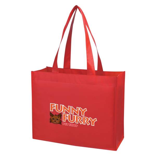 Matte Laminated Non-Woven Shopper Tote.  Made Of 80 Gram Laminated... from ASI 61125 Hit Promotional Products / Hit®