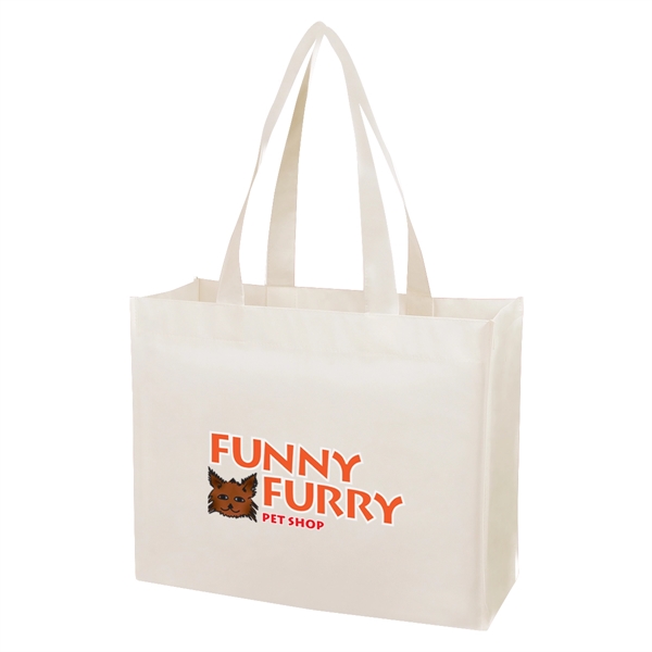 Matte Laminated Non-Woven Shopper Tote.  Made Of 80 Gram Laminated... from ASI 61125 Hit Promotional Products / Hit®