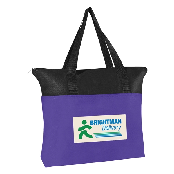 Non-Woven Zippered Tote Bag.  Made of 80 Gram Non-Woven, Coated... from ASI 61125 Hit Promotional Products / Hit®