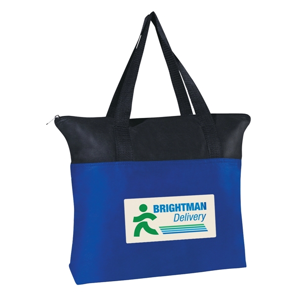 Non-Woven Zippered Tote Bag.  Made of 80 Gram Non-Woven, Coated... from ASI 61125 Hit Promotional Products / Hit®