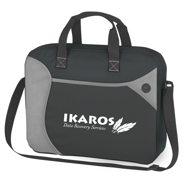 Briefcase/bag with adjustable shoulder strap and web carrying handle.... from ASI 61125 Hit Promotional Products / Hit®