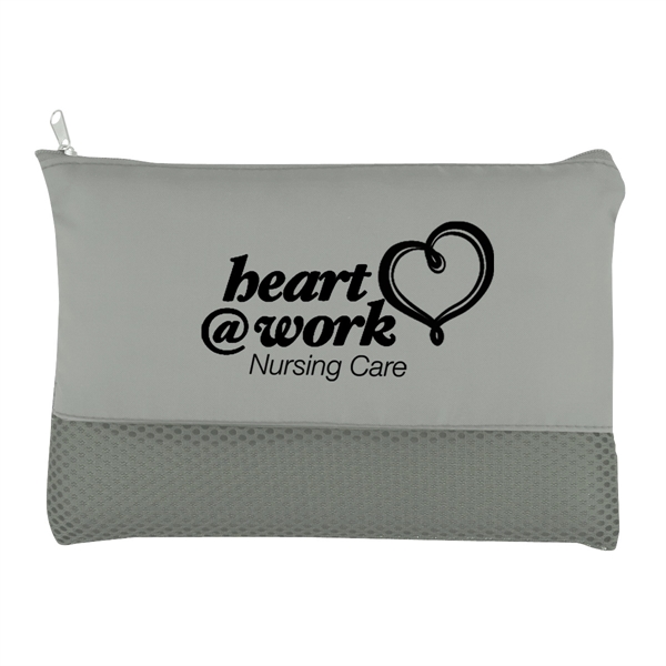 Mesh vanity bag with main zippered compartment.... from ASI 61125 Hit Promotional Products / Hit®